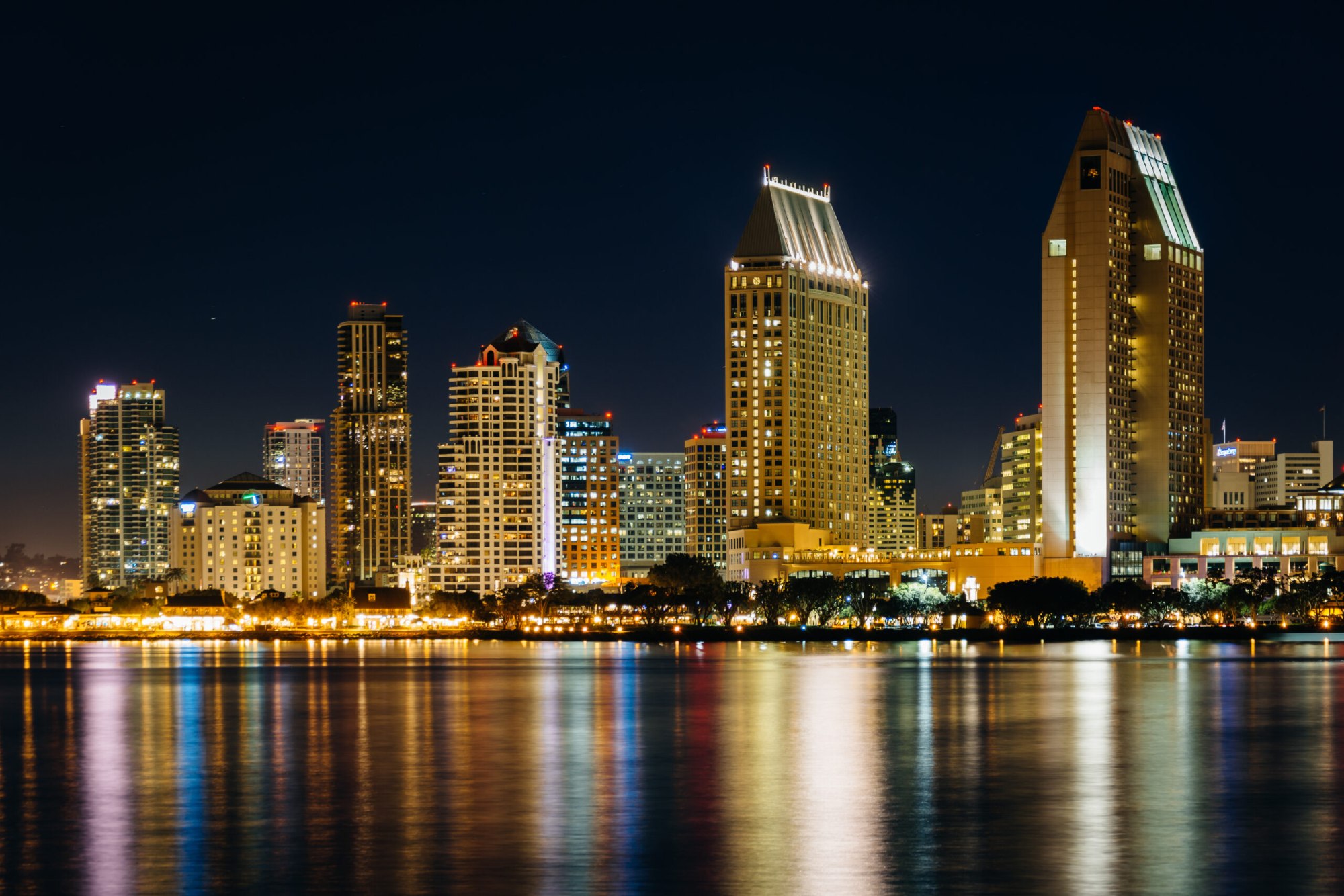 San Diego Skyline Night Scaled