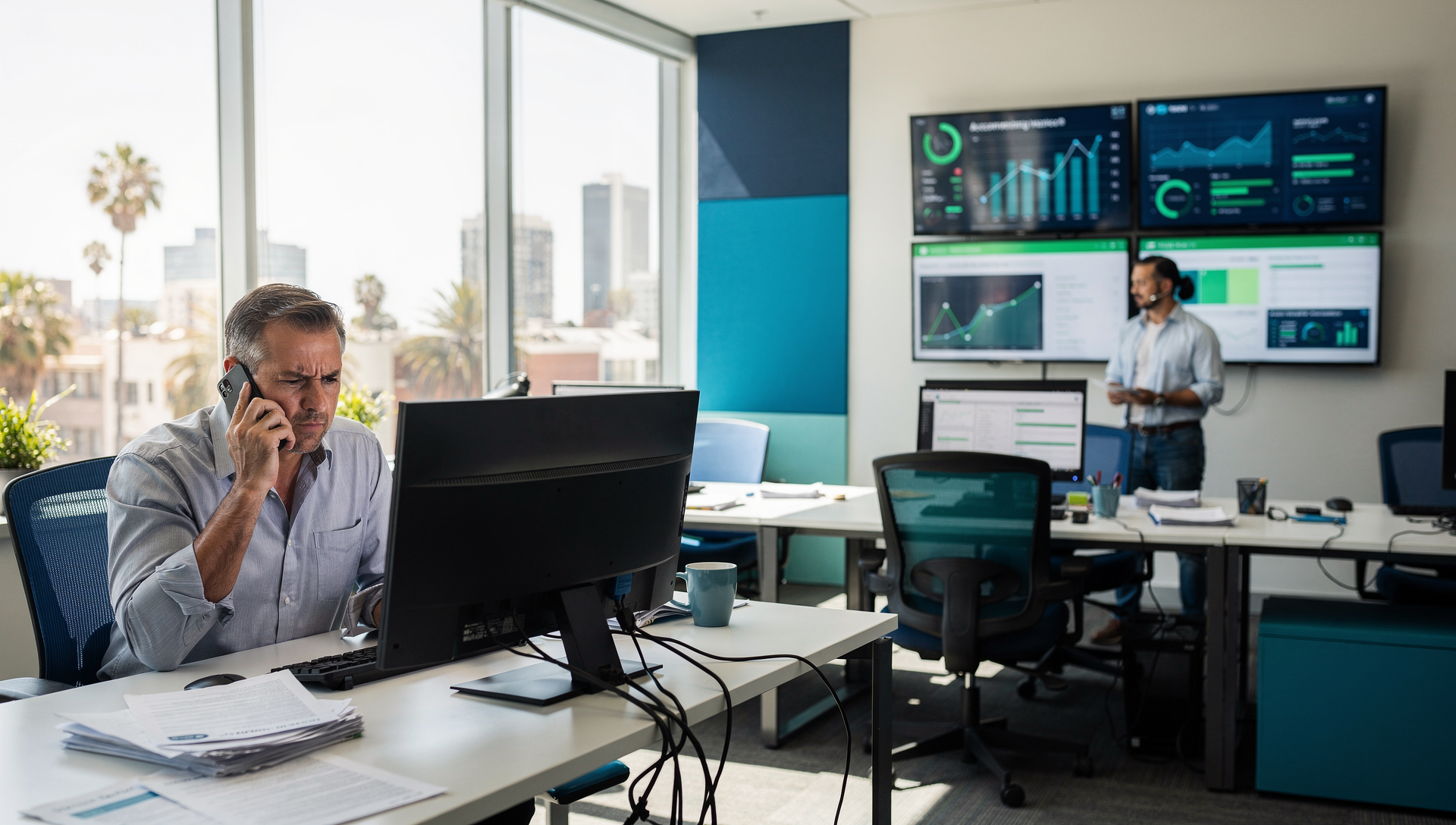 IT technician comparing break-fix repairs to managed IT services in San Diego