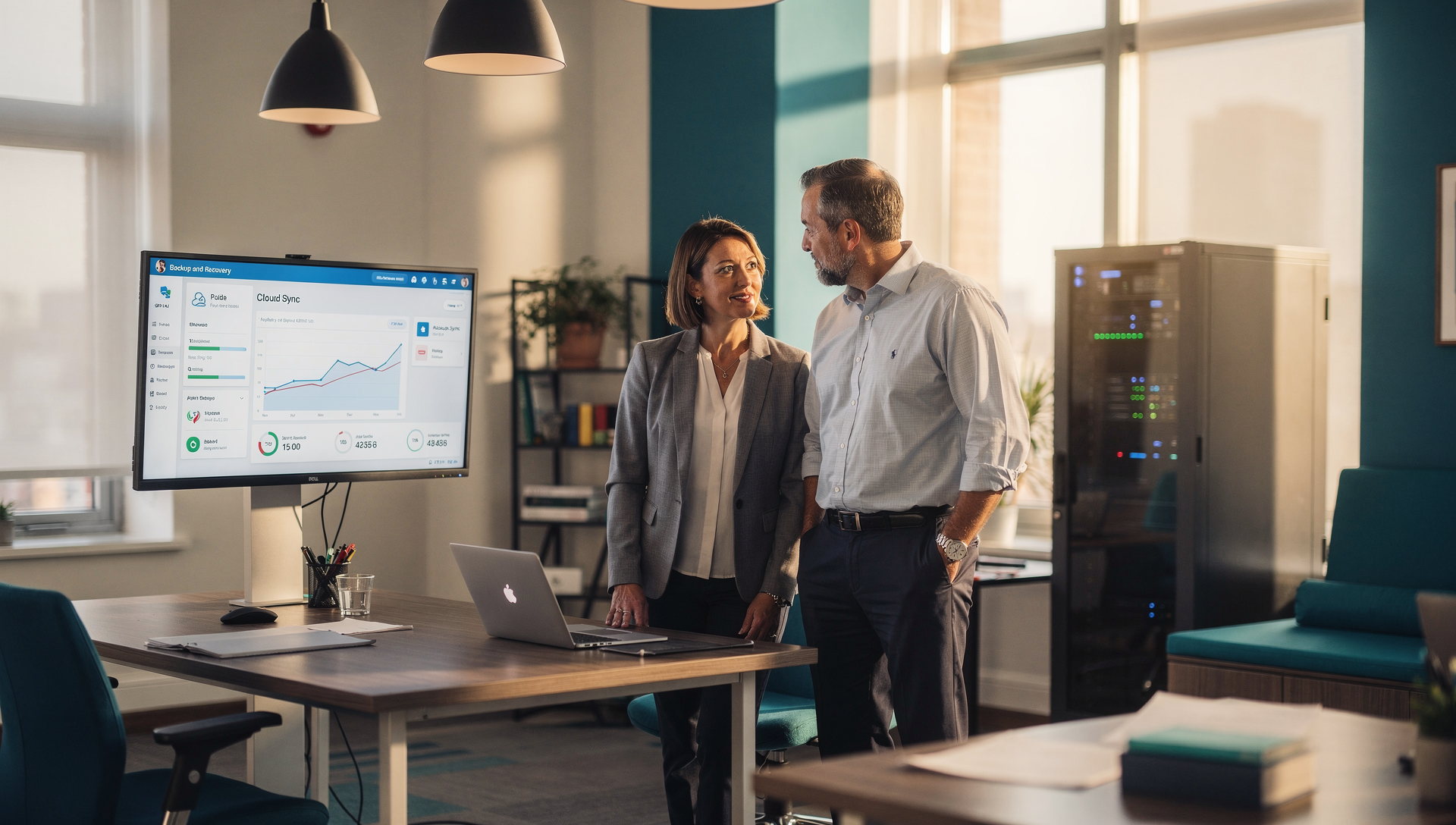 IT consultant comparing cloud backup to local backup for an Indianapolis business