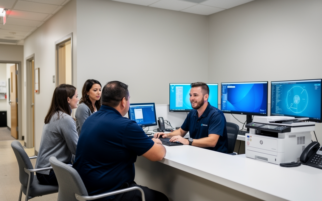 IT help desk technician assisting an El Cajon office team