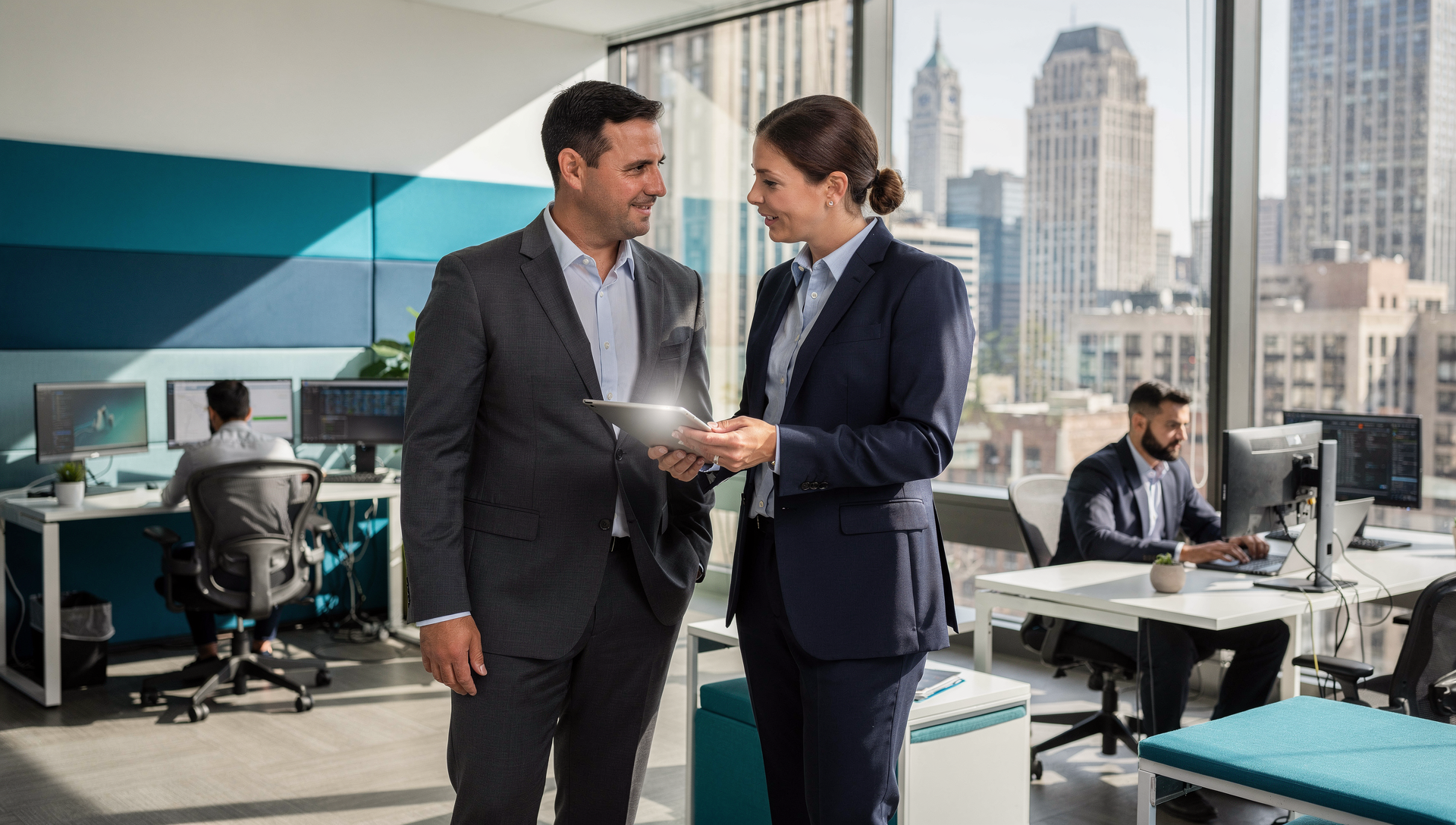 IT consultant guiding a Chicago business through managed IT services options