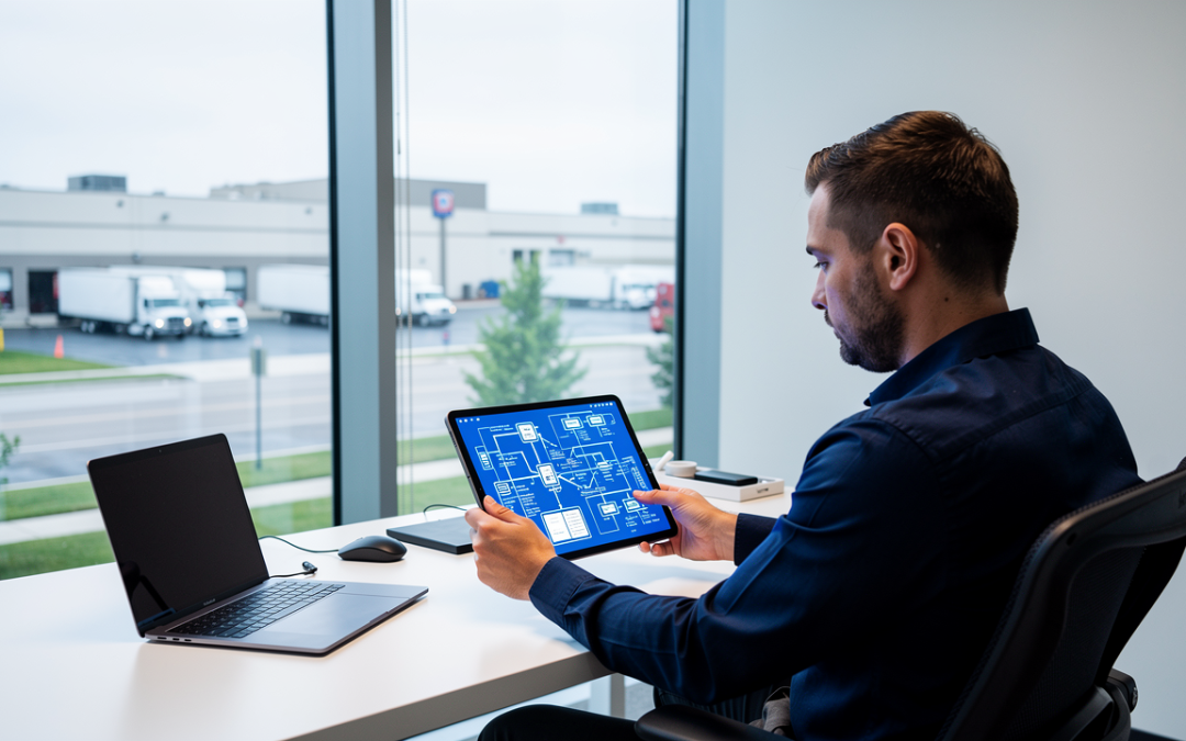 IT professional reviewing network setup for a Schaumburg business